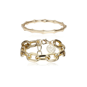 Gold Color Metal Chain Bracelet