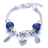 Charm Bracelet Love Heart Key and Lock Bracelet