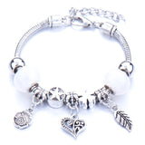 Charm Bracelet Love Heart Key and Lock Bracelet