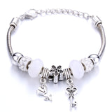 Charm Bracelet Love Heart Key and Lock Bracelet