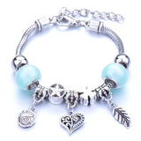 Charm Bracelet Love Heart Key and Lock Bracelet