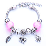 Charm Bracelet Love Heart Key and Lock Bracelet