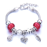 Charm Bracelet Love Heart Key and Lock Bracelet
