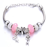 Charm Bracelet Love Heart Key and Lock Bracelet