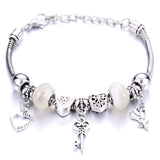 Charm Bracelet Love Heart Key and Lock Bracelet