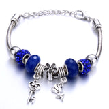 Charm Bracelet Love Heart Key and Lock Bracelet