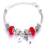 Charm Bracelet Love Heart Key and Lock Bracelet