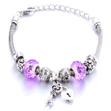 Charm Bracelet Love Heart Key and Lock Bracelet