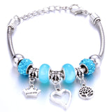 Charm Bracelet Love Heart Key and Lock Bracelet