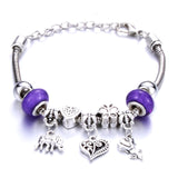 Charm Bracelet Love Heart Key and Lock Bracelet