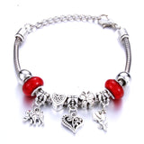 Charm Bracelet Love Heart Key and Lock Bracelet