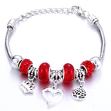 Charm Bracelet Love Heart Key and Lock Bracelet