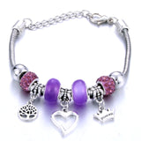 Charm Bracelet Love Heart Key and Lock Bracelet