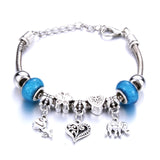 Charm Bracelet Love Heart Key and Lock Bracelet