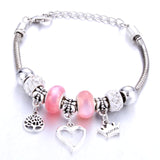 Charm Bracelet Love Heart Key and Lock Bracelet