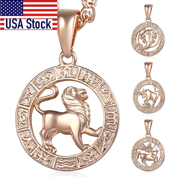 Zodiac Sign Pendant Necklace