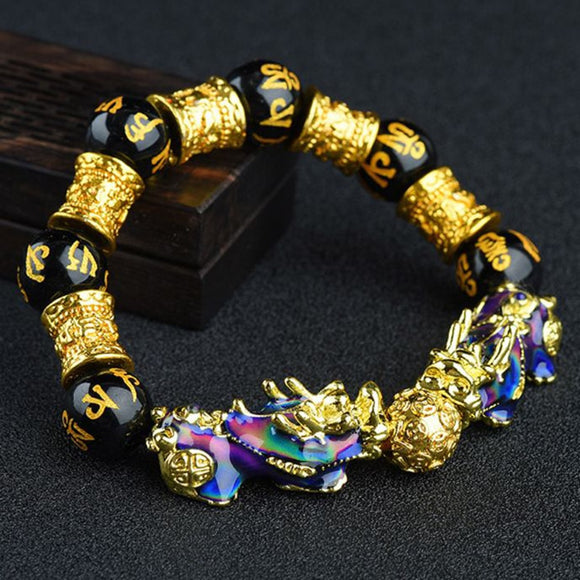 Unisex Obsidian Stone Beads Bracelets