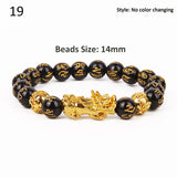 Unisex Obsidian Stone Beads Bracelets